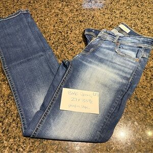 BKE Women's Faded Blue Skinny Jeans